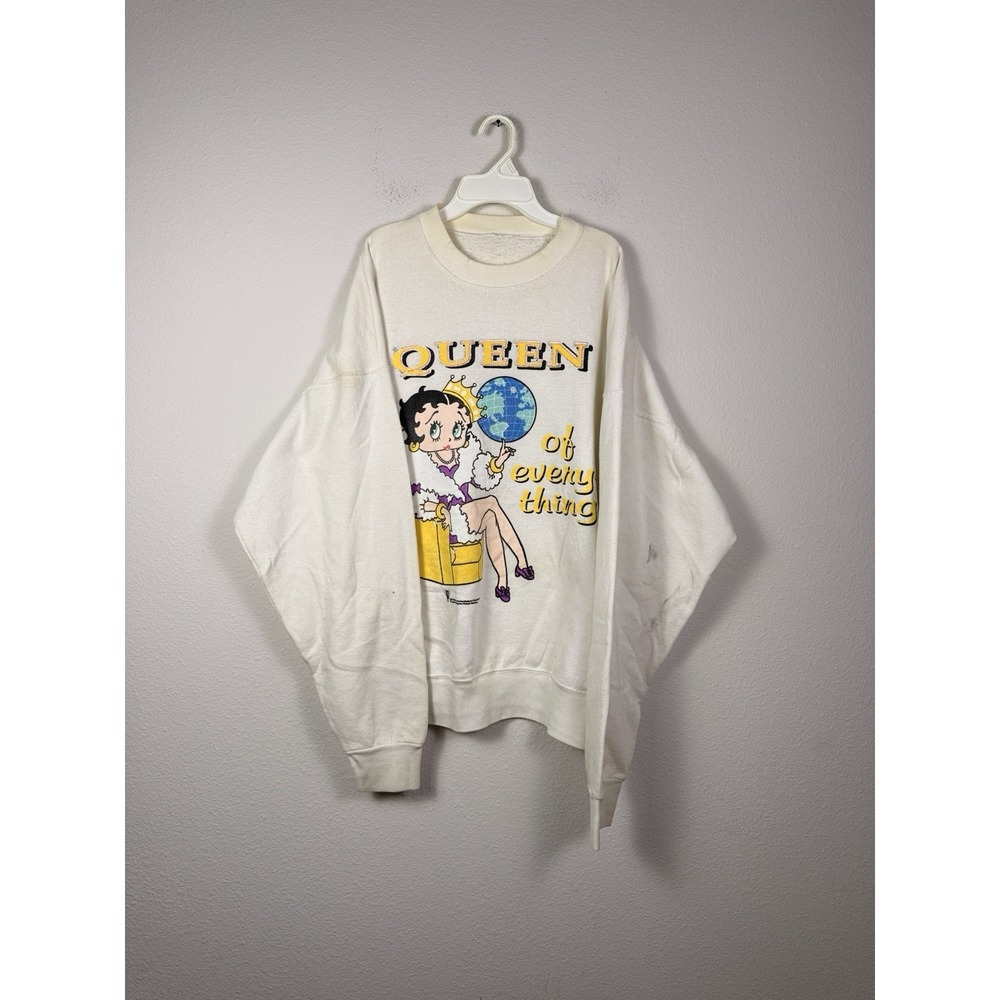 Vintage‎ 1990s Betty Boop "queens Of Everything " Oversized Crewneck